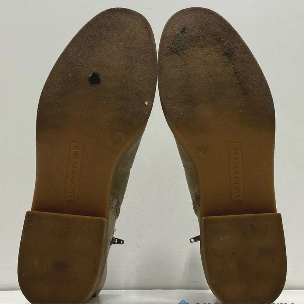 Lucky Brand 10 Tan Suede Leather Upper